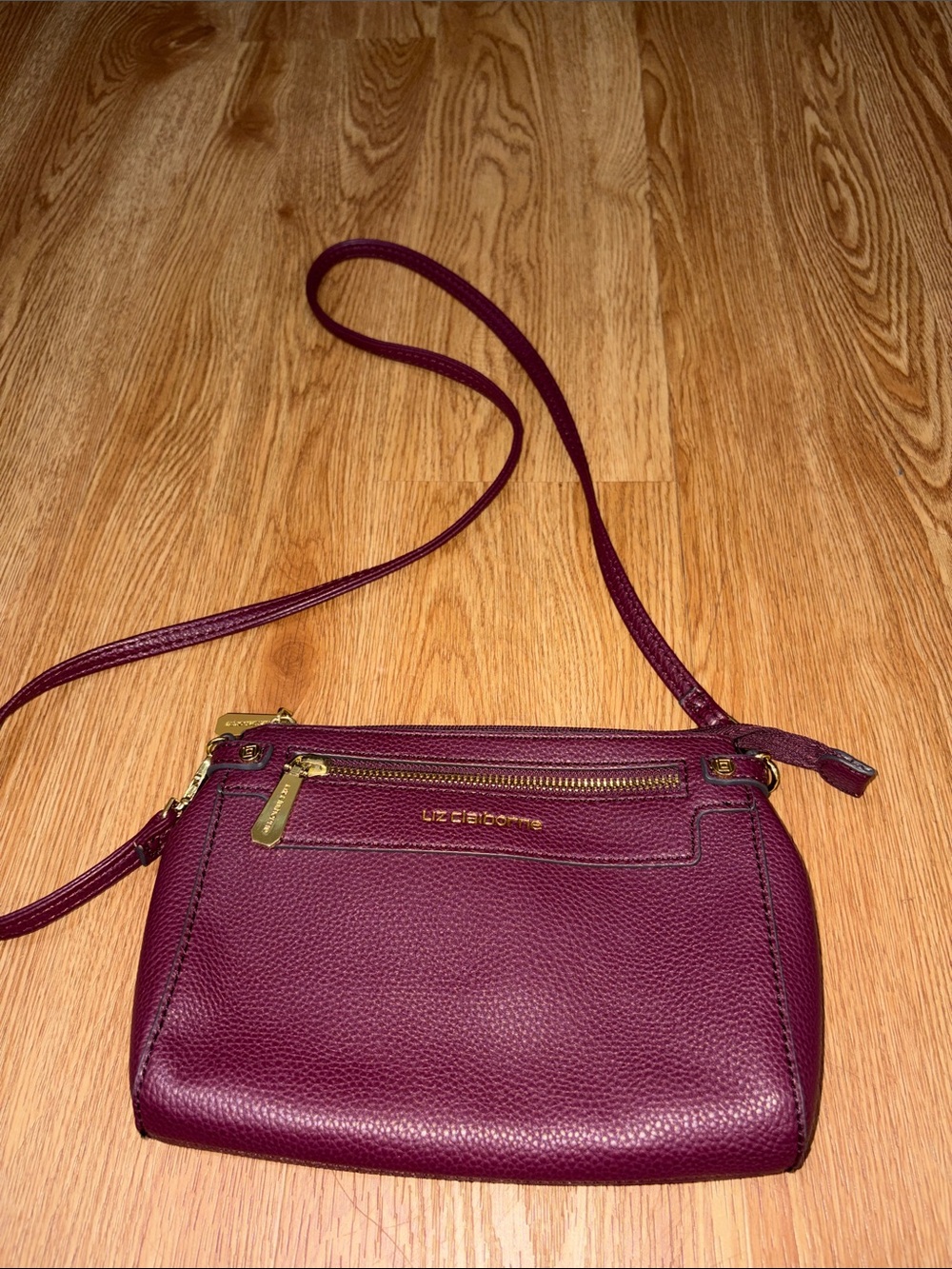 Liz Claiborne Berry Textured Crossbody Bag
